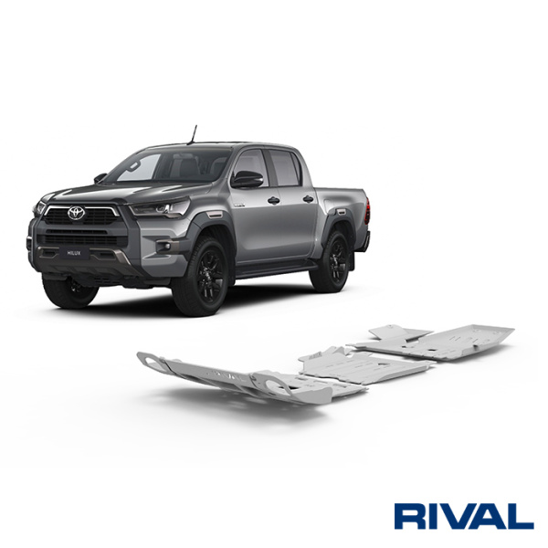 Skid Plate Set (Radiator, Engine, Gearbox, Transfer Case) Toyota Hilux 2015-2020; 2018-2020; 2021-; 2,4 l. / diesel